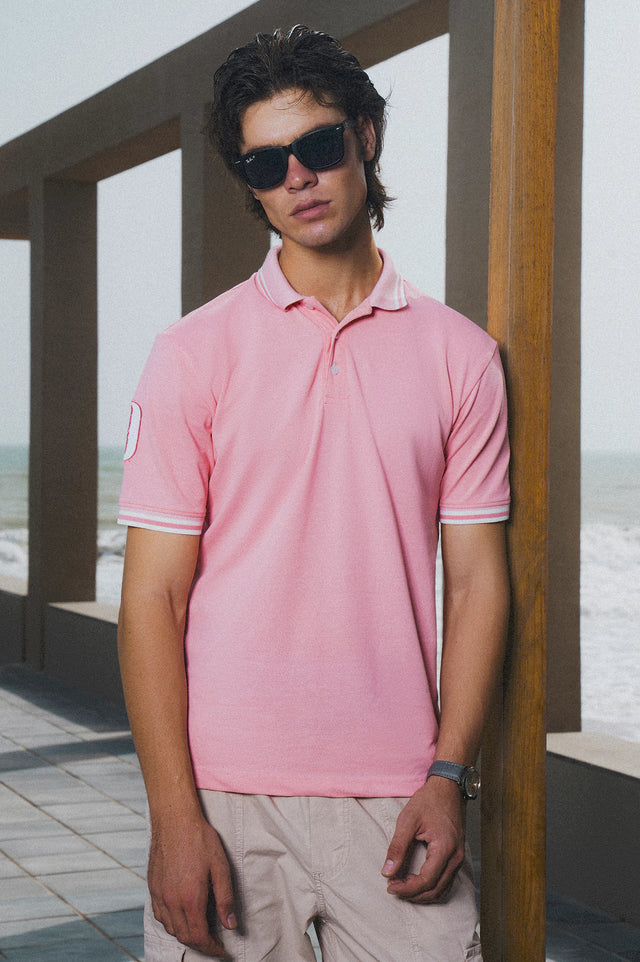 Jacquard Collar Polo