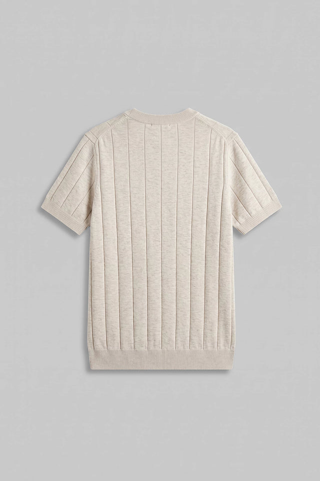 Crew Neck Textured T Shirt