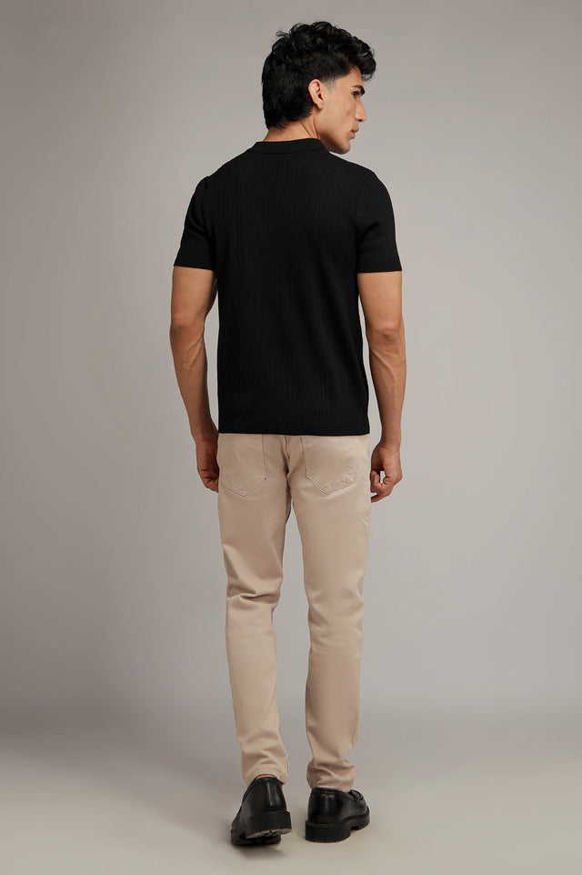 Johnny Collar Textured Polo