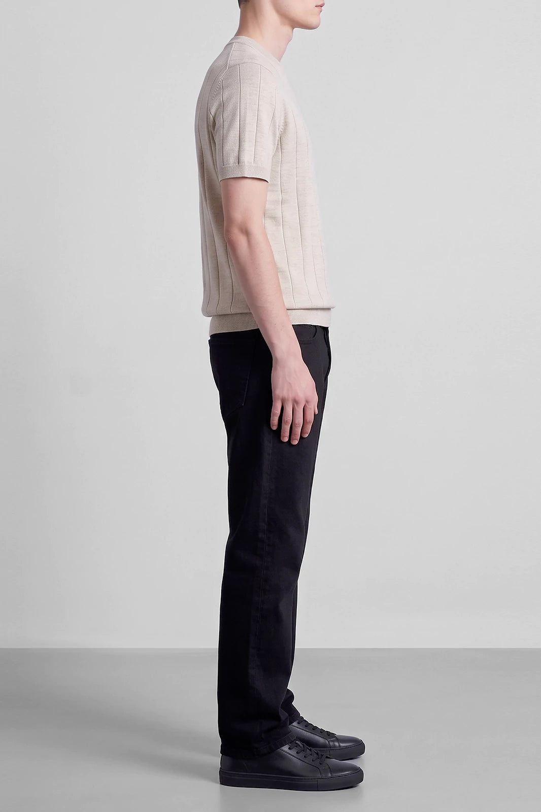 Crew Neck Textured T Shirt