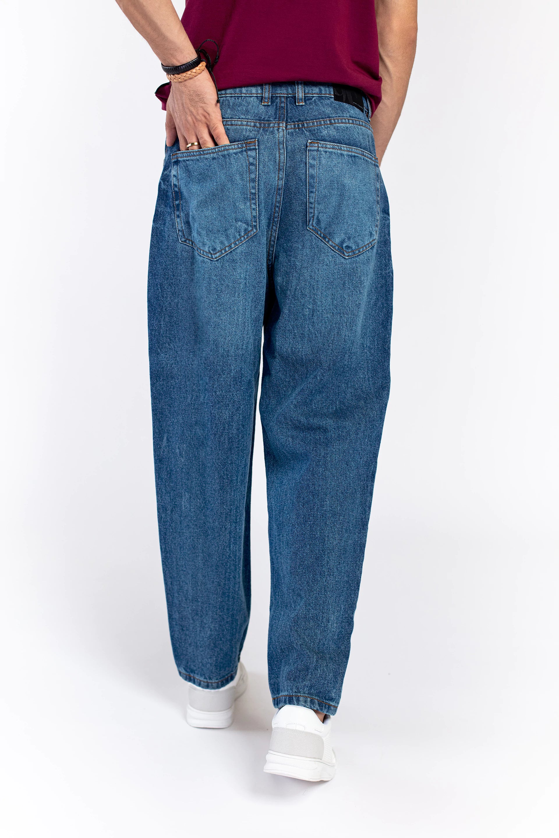 Mid Blue Baggy  Fit Jeans - 9figure