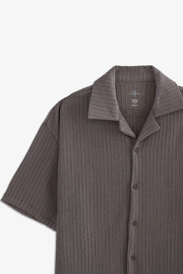 Cuban Collar Textured shirt