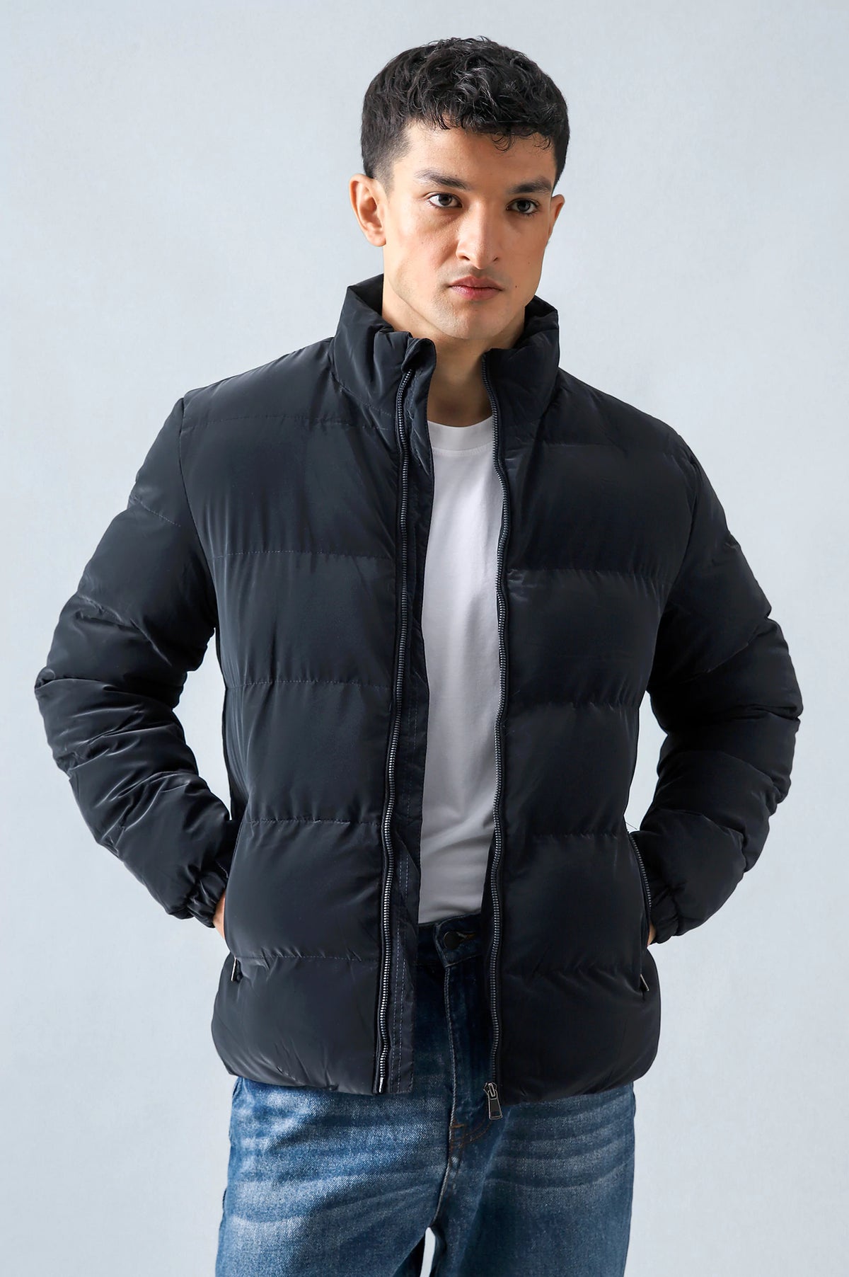 Mock Neck Puffer Jacket
