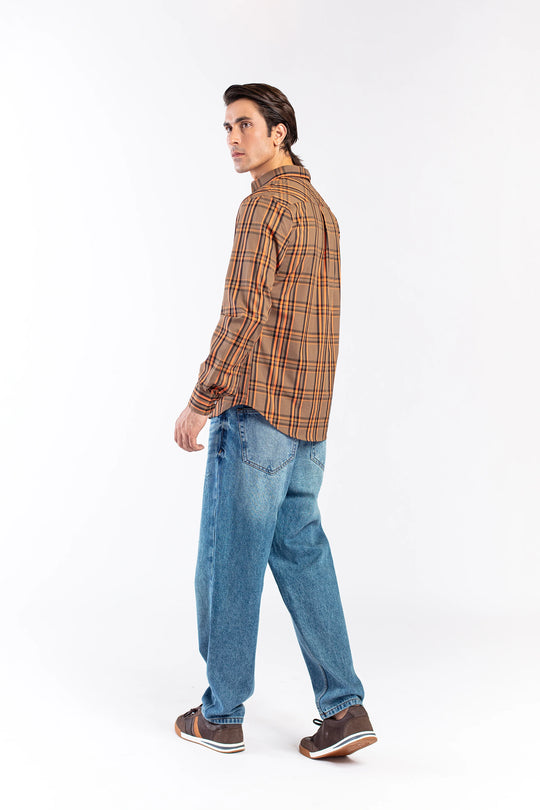 Basic Collar Checkered Shirt - 9figure