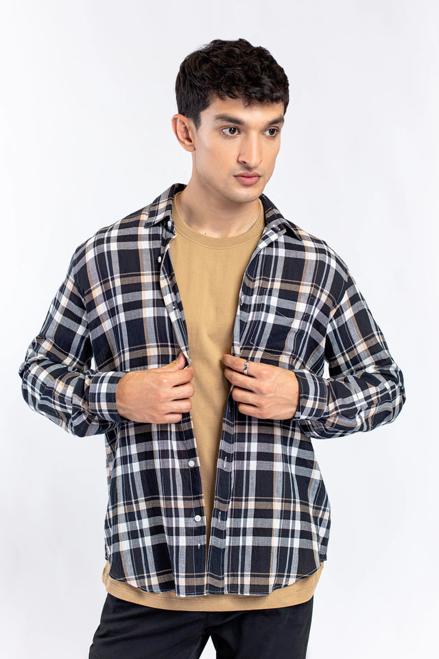 Basic Collar Checkered shirt - 9figure