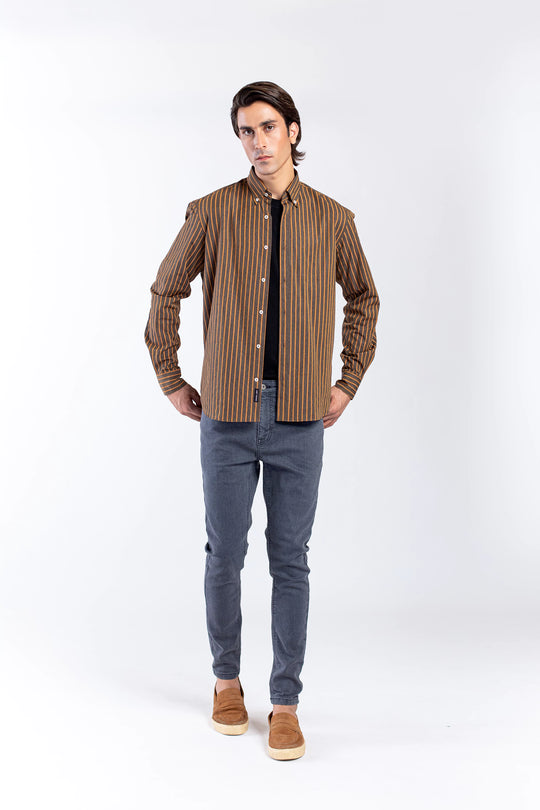 Button Down Striped Shirt - 9figure
