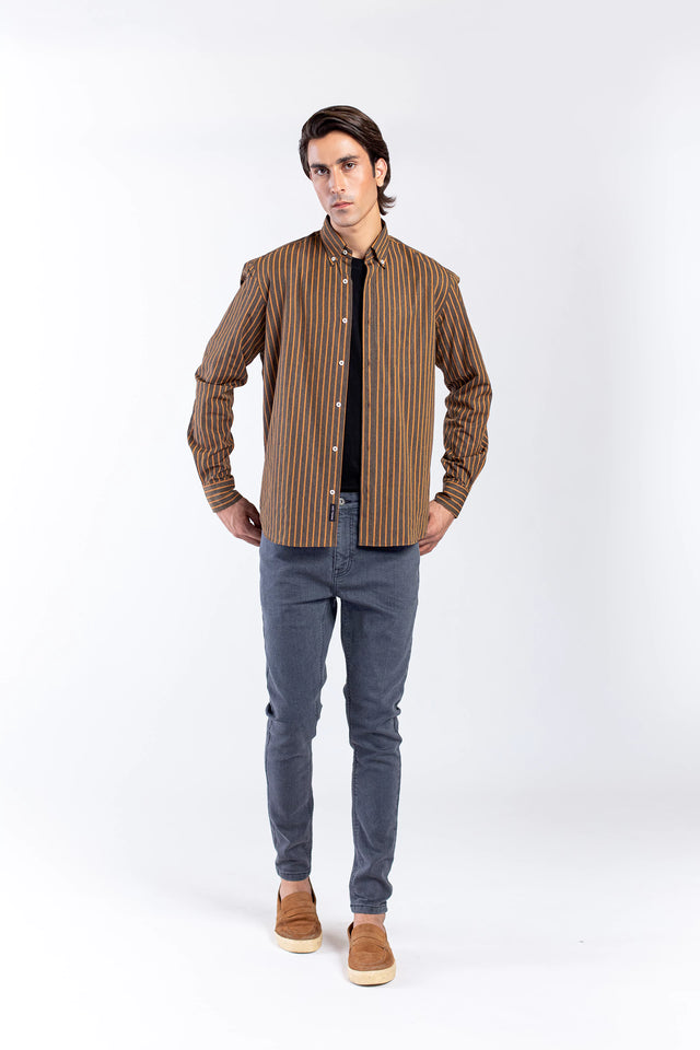 Button Down Striped Shirt - 9figure