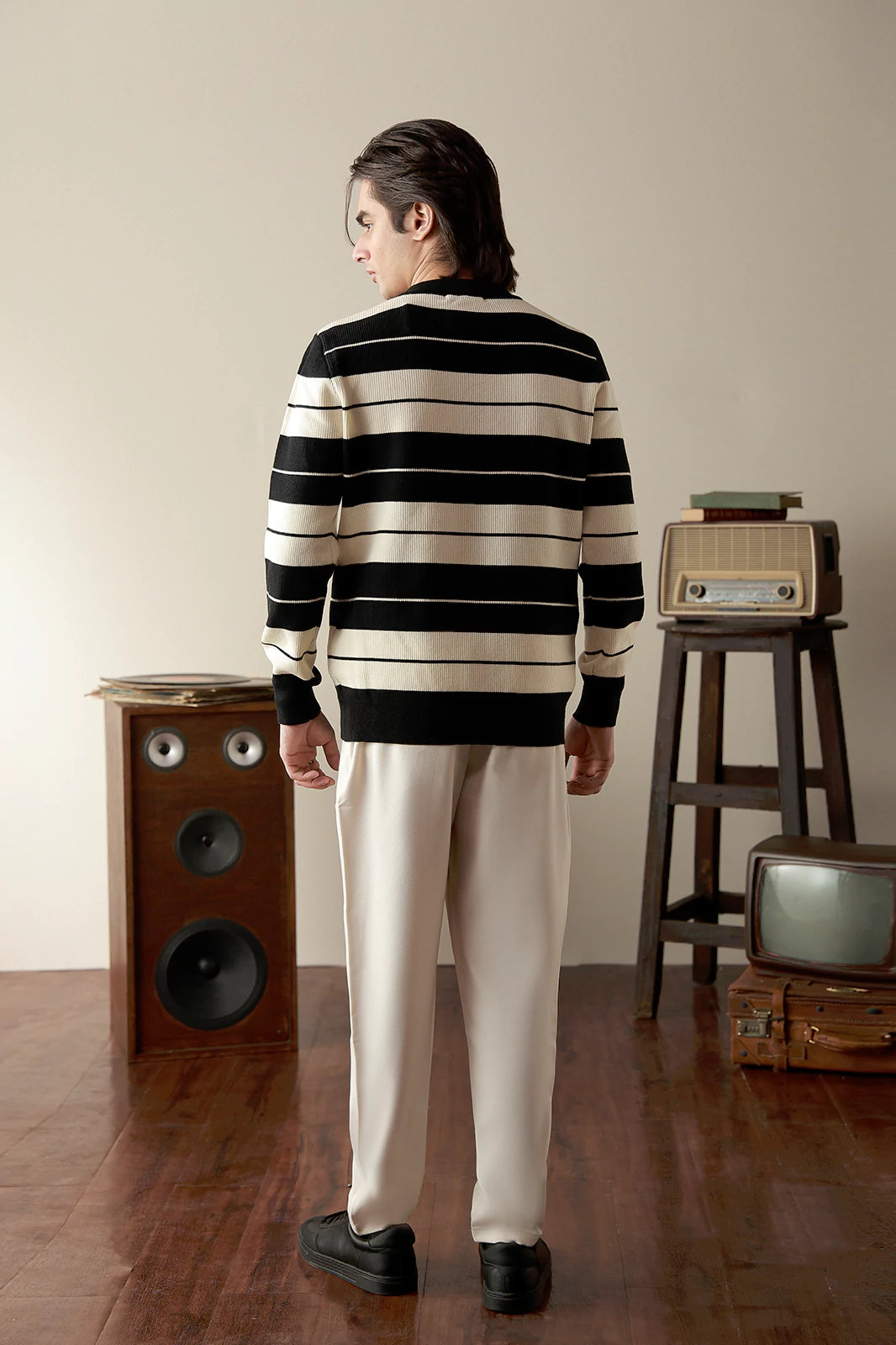 Crew Neck Striped Sweater
