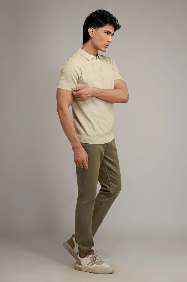 Johnny Collar Textured Polo