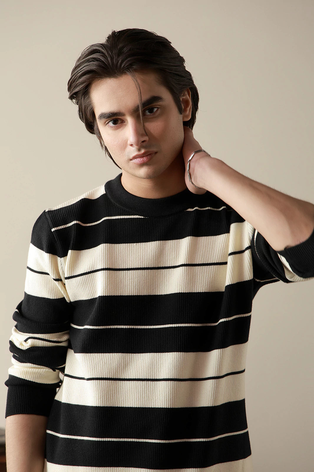 Crew Neck Striped Sweater