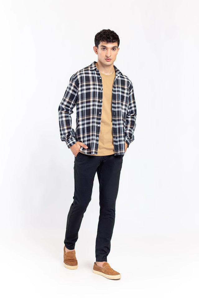 Basic Collar Checkered shirt - 9figure