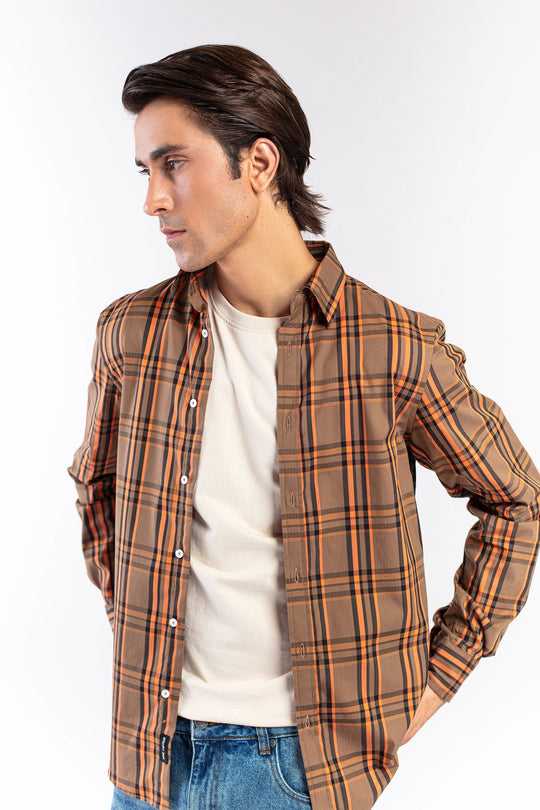 Basic Collar Checkered Shirt - 9figure