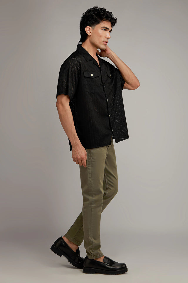 Cuban Collar Knitted shirt