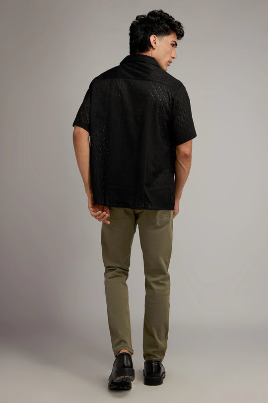 Cuban Collar Knitted shirt