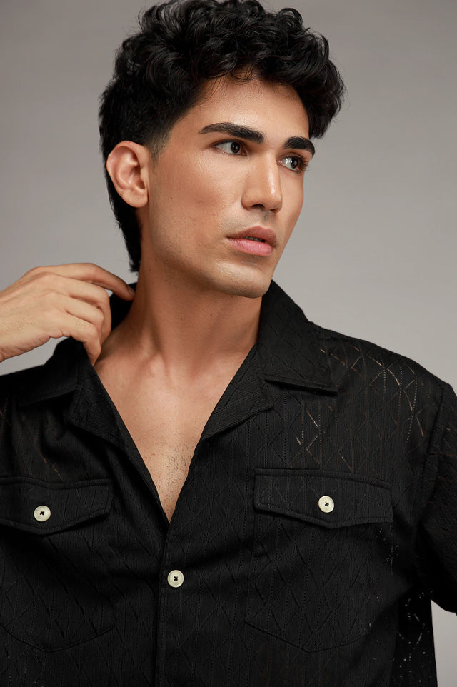 Cuban Collar Knitted shirt