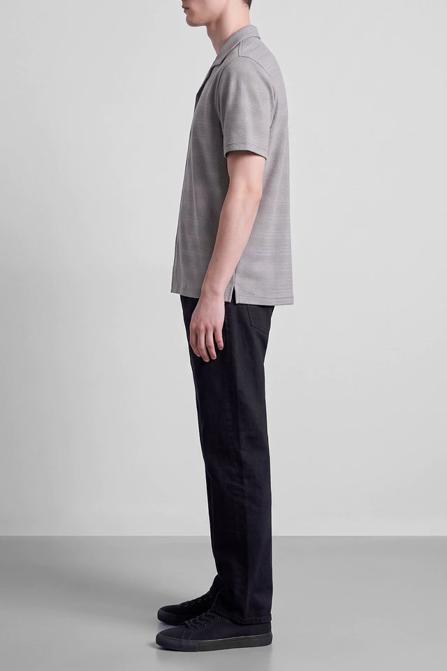 Cuban Collar Textured Shirt