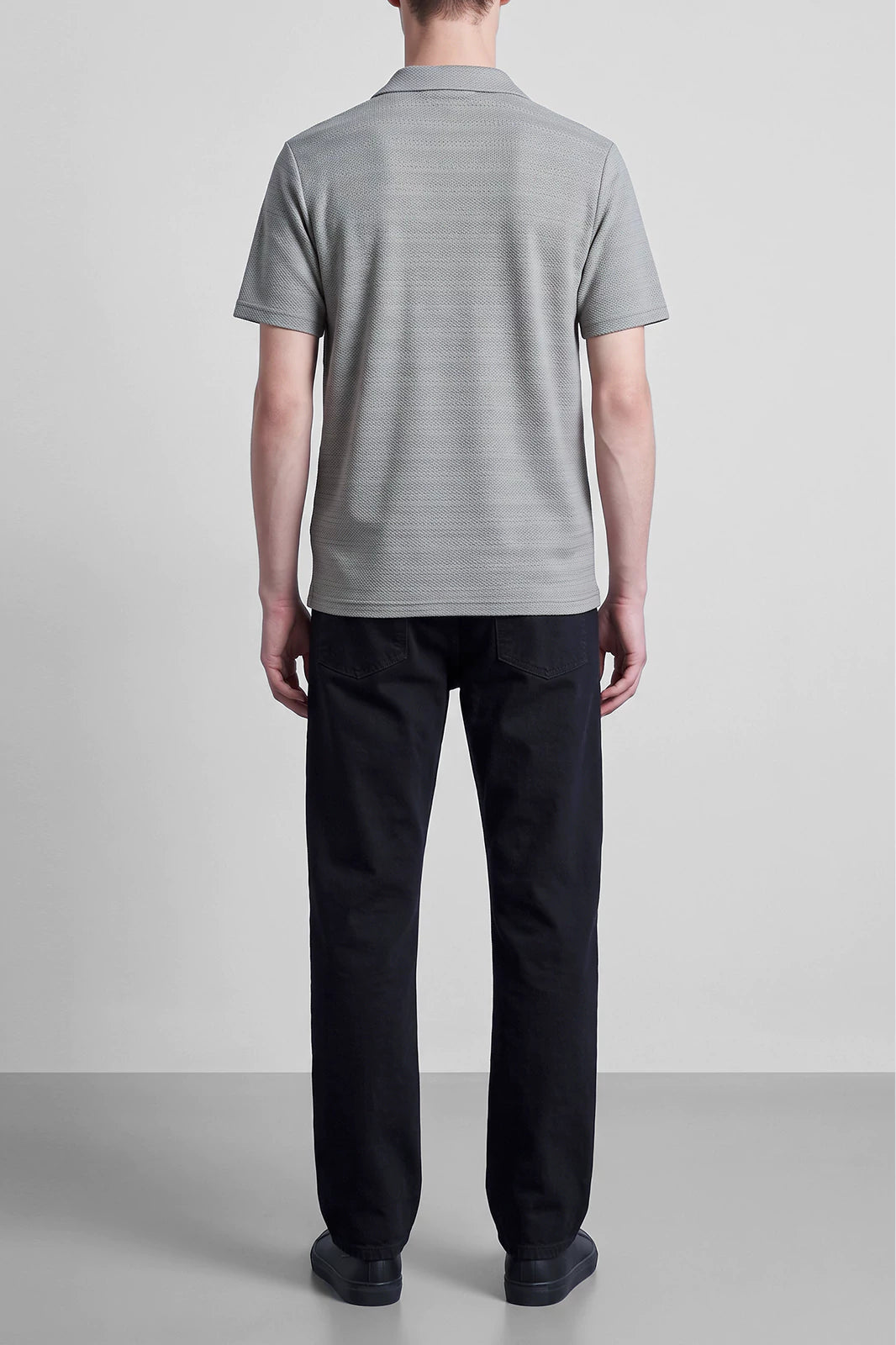 Cuban Collar Textured Shirt
