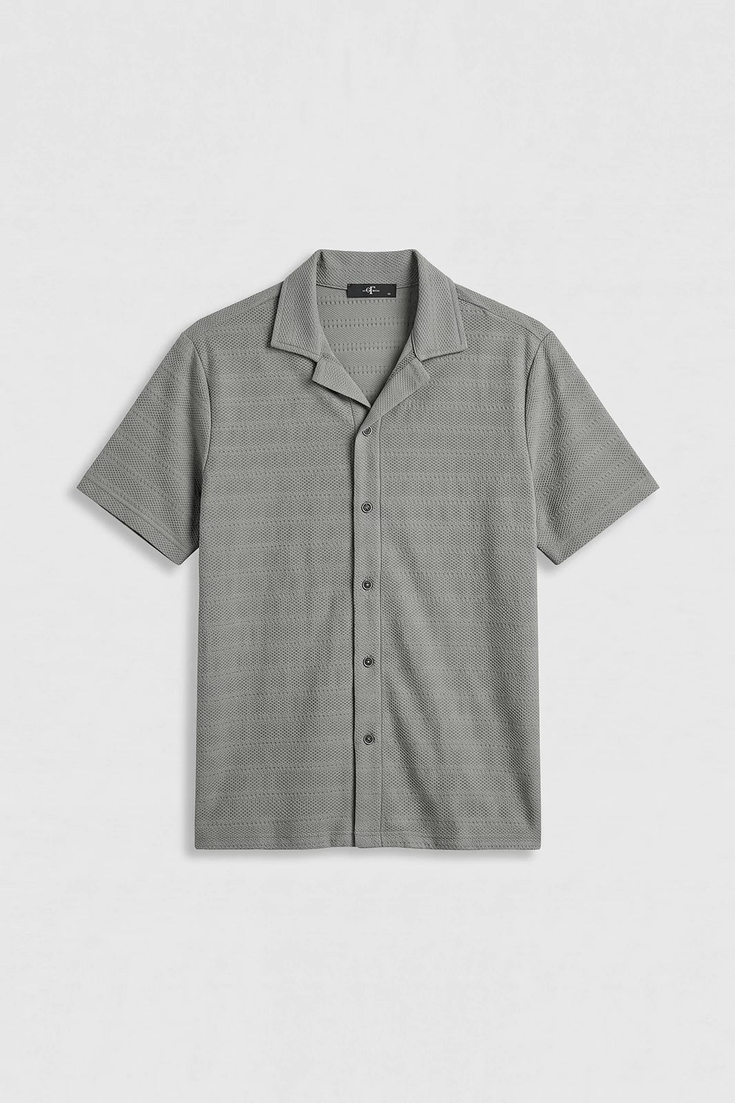 Cuban Collar Textured Shirt
