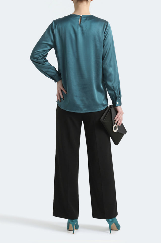 Studded Silk Top