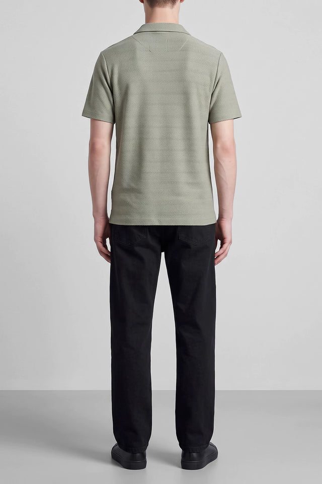 Cuban Collar Textured Shirt