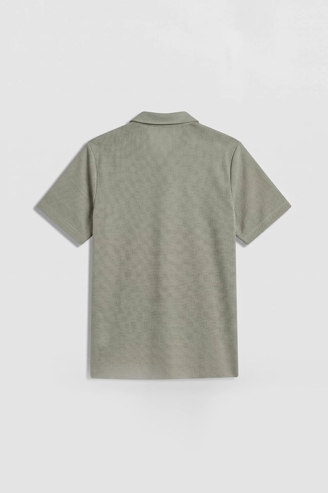 Cuban Collar Textured Shirt