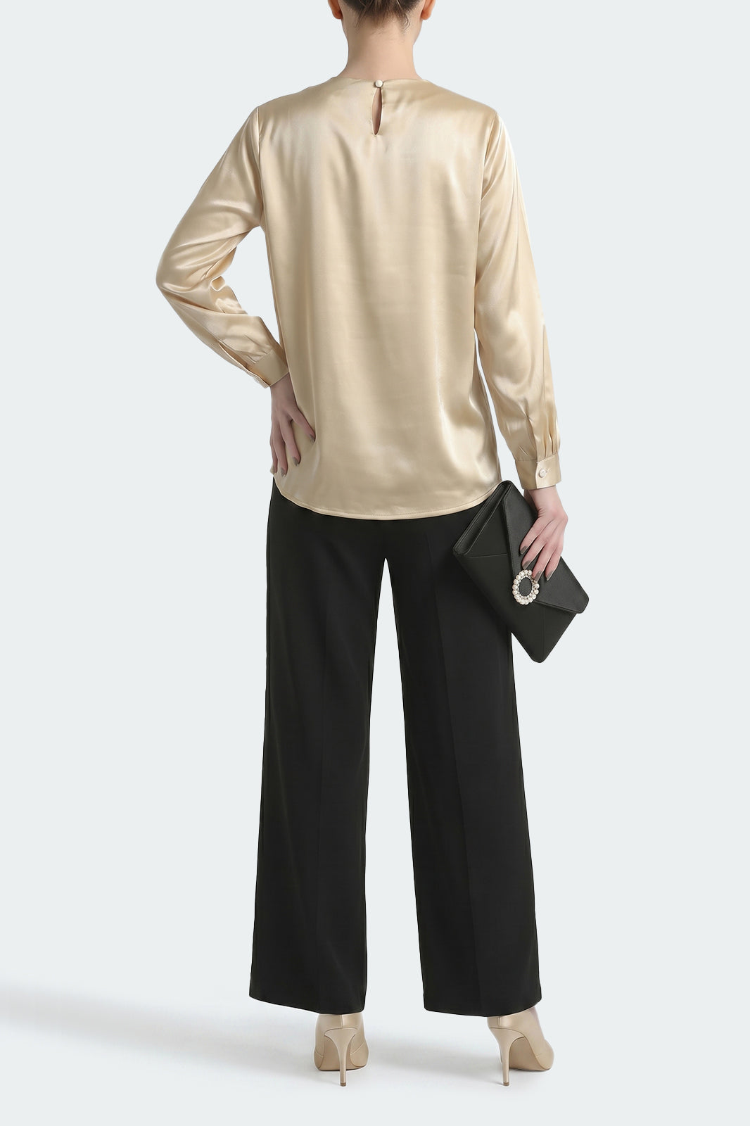 Studded Silk Top