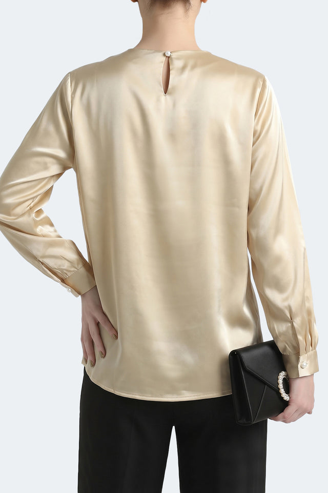 Studded Silk Top