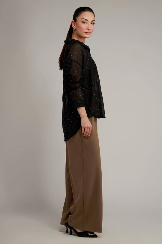 Button Down Textured Shirt