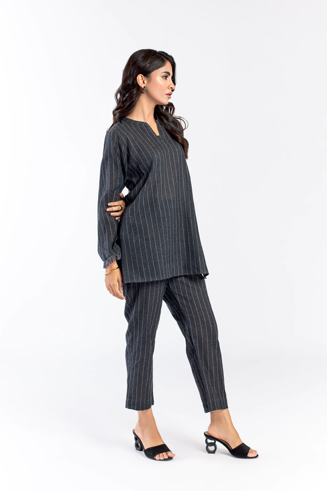 Charcoal Striped Co Ord Set - 9figure