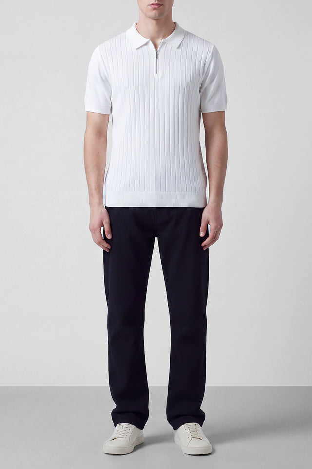 Zipper Textured Polo