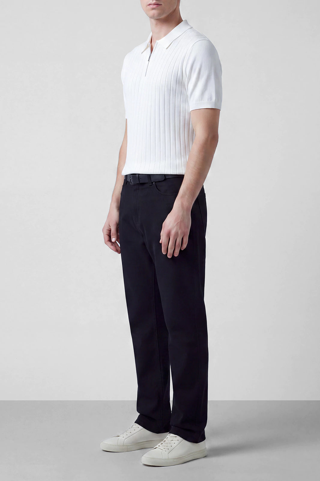 Zipper Textured Polo