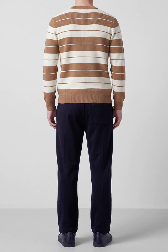 Crew Neck Striped Sweater