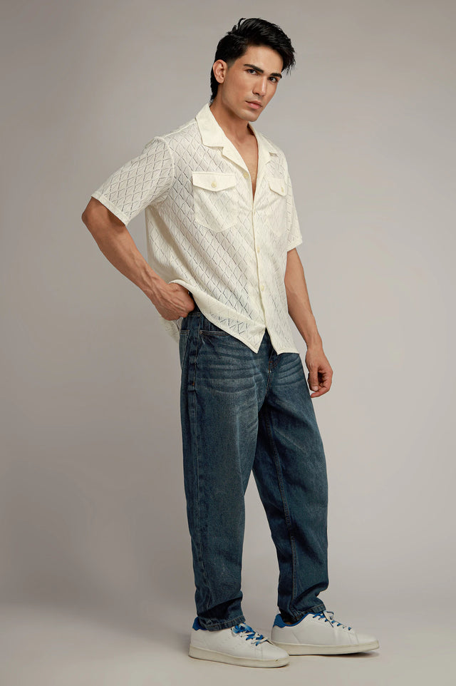 Cuban Collar Knitted shirt