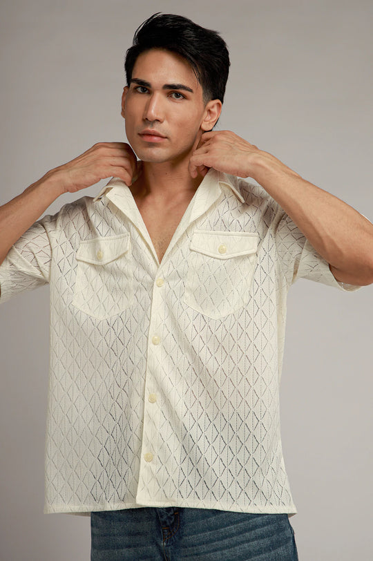 Cuban Collar Knitted shirt