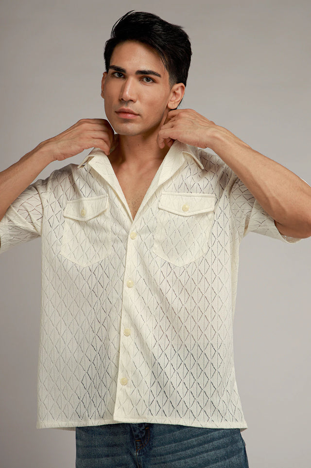 Cuban Collar Knitted shirt