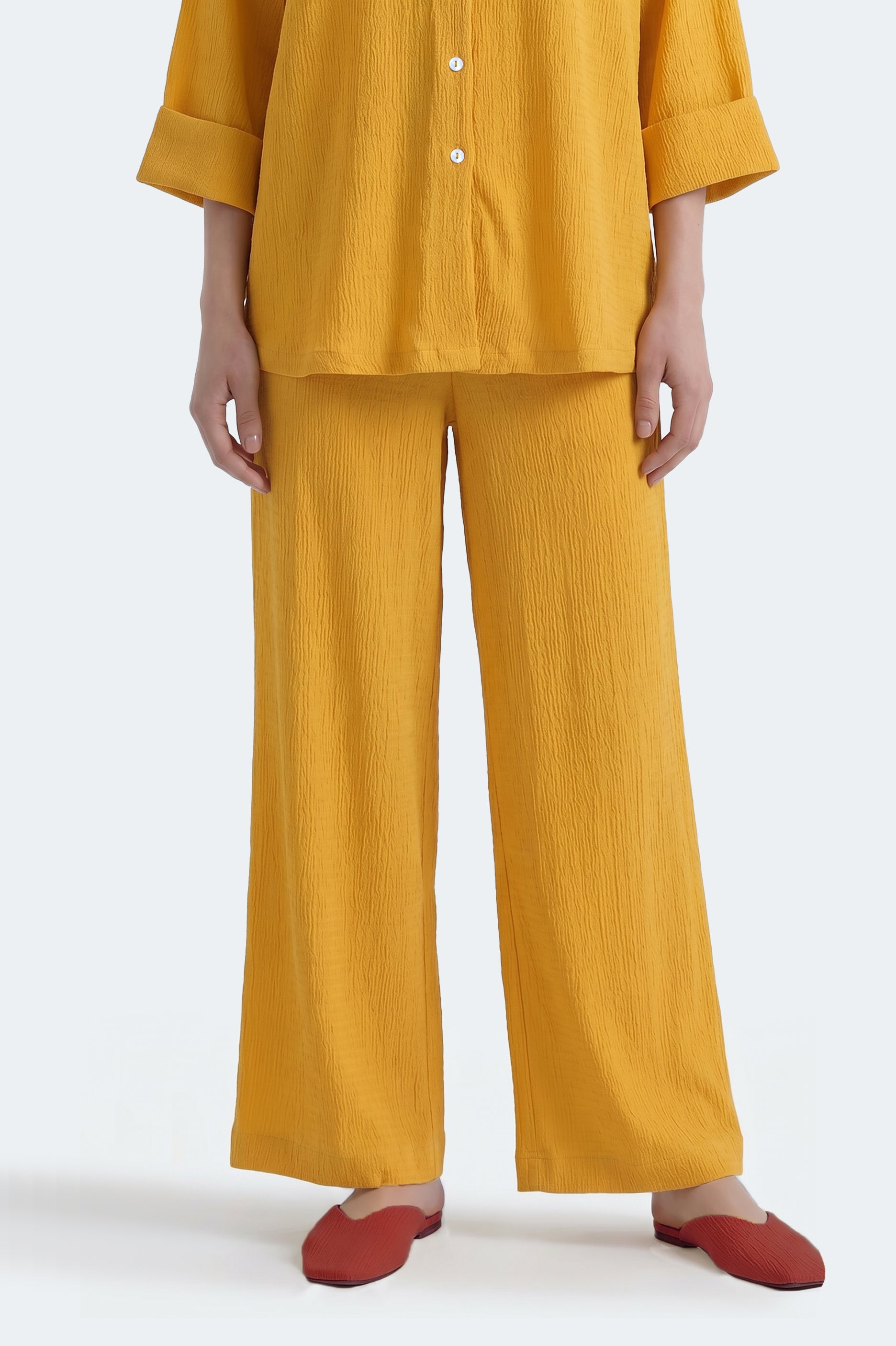 V-Neck Button-Down Co-Ord Set