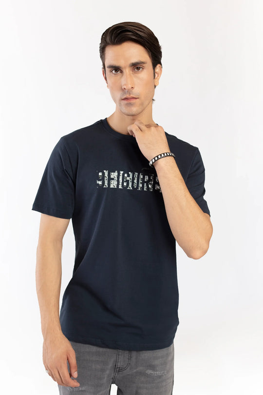 Texted Graphic T-Shirt - 9figure