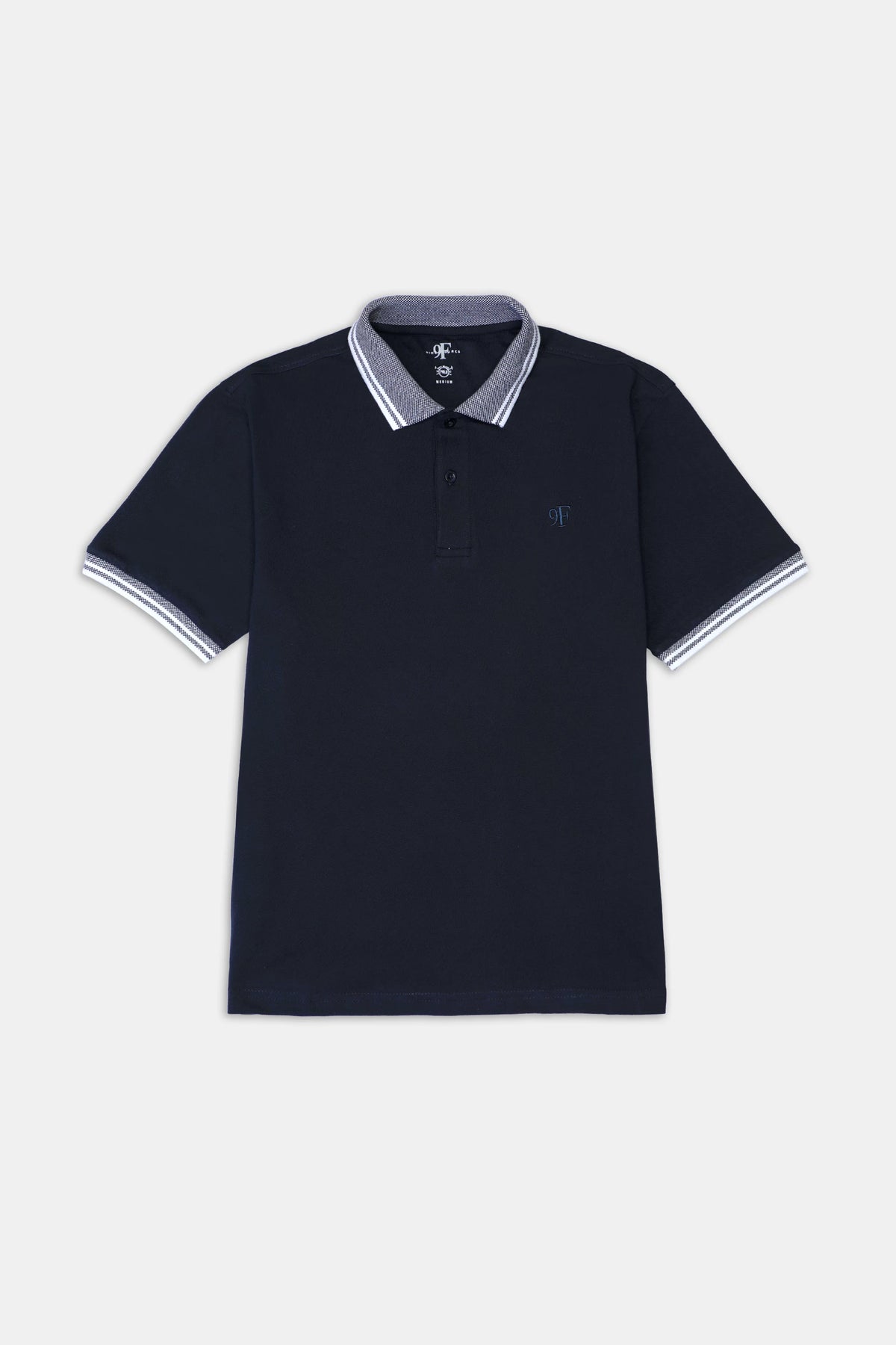 Jacquard Tipping Collar Polo Shirt - 9figure