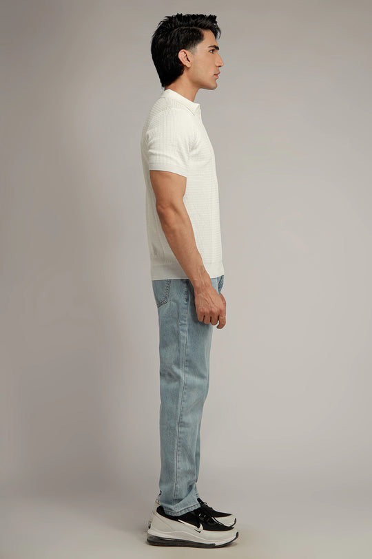 Johnny Collar Textured Polo