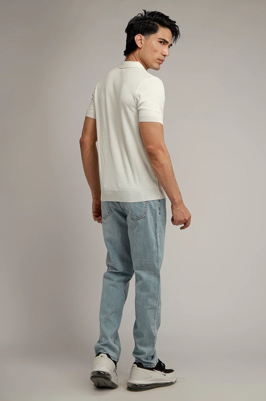 Johnny Collar Textured Polo