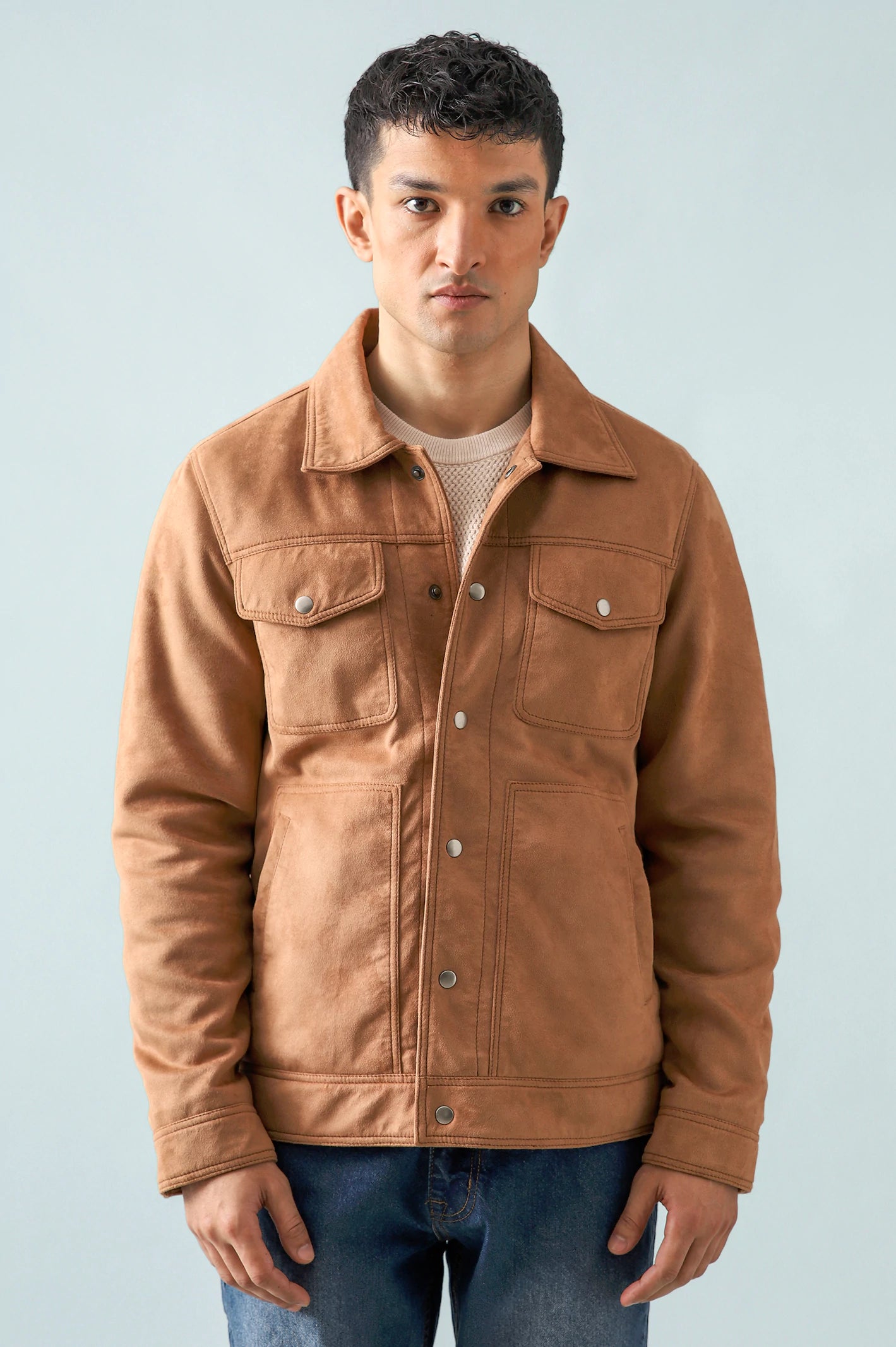 Suede Trucker Jacket