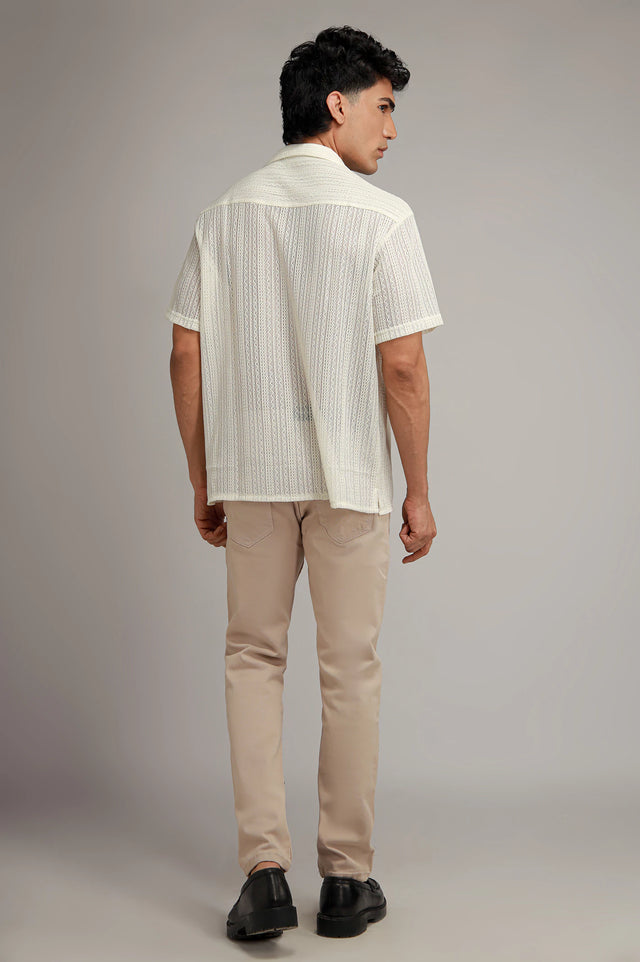 Cuban Collar Knitted Shirt
