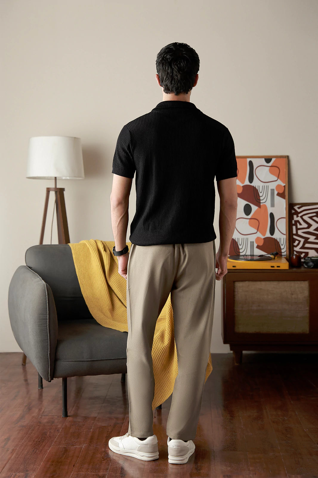 Zipper Textured Polo