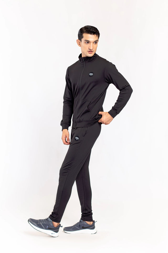Black Active Wear Track Suit - 9figure