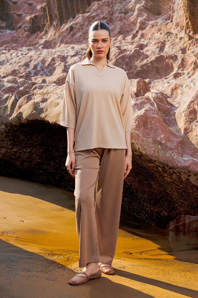 Johnny Collar Drop Shoulder Polo