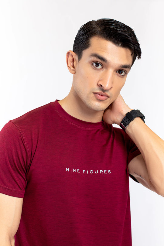 Maroon Melange T-Shirt - 9figure