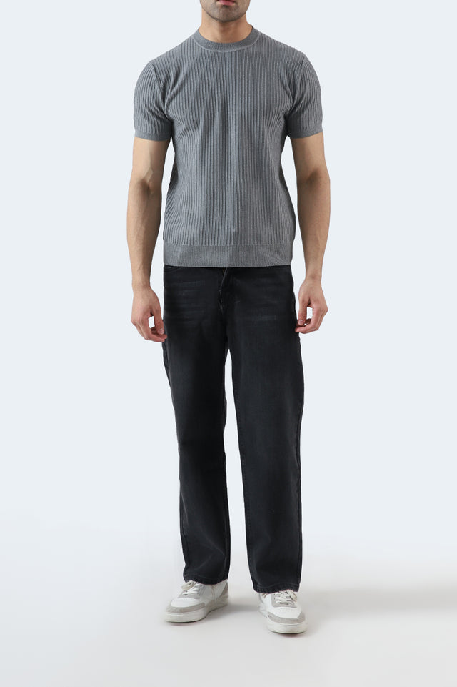Crew Neck Textured T-Shirt