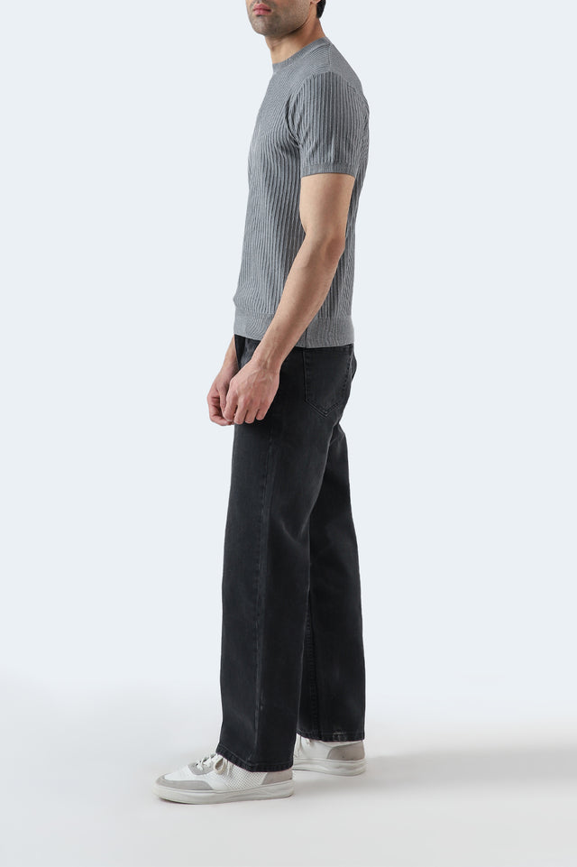 Crew Neck Textured T-Shirt