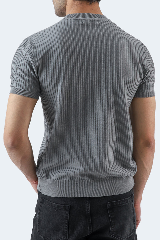 Crew Neck Textured T-Shirt