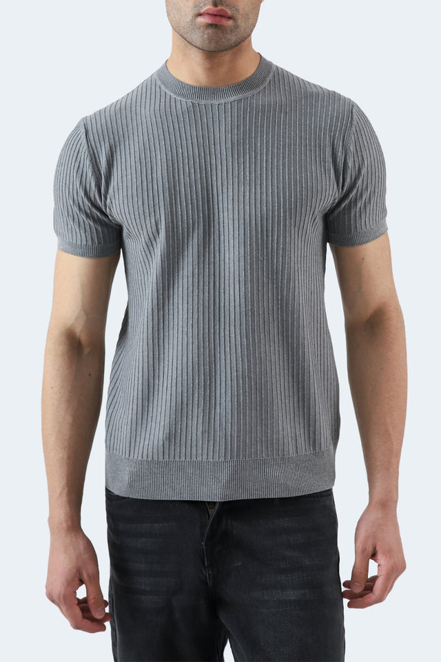 Crew Neck Textured T-Shirt